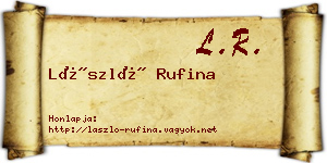 László Rufina névjegykártya